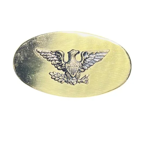 Vintage Dave's Oval Gold Tone Eagle Brooch (6070) - Picture 2 of 5